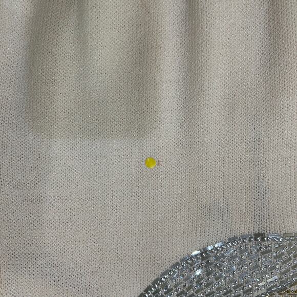 St John by Marie Gray Jumpsuit Santana Knit Rare Cream/Gold Beaded Vintage - Picture 14 of 14